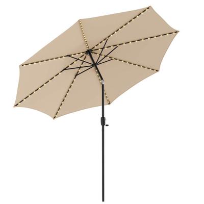 Costway 10 Feet Patio Umbrella with 112 Solar Ligh...