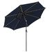 Costway 10 Feet Patio Umbrella with 112 Solar Lights and Crank Handle-Navy