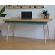 Table Computer Desk with Drawer Danish Scandinavian Furniture Tapered Legs Reclaimed Scaffold Boards Wood Handmade Office Custom Made UK