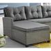 Bali 3 Pc Lounge Set Weathered Grey with Flannel Grey Cushions