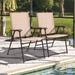 Patio Folding Sling Back Camping Deck Chairs(Set of 2)