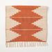 Orange/White 49 x 27.25 x 0.25 in Area Rug - Birch Lane™ .25" Sienna Geometric Accent Rug; Multicolor Cotton | 49 H x 27.25 W x 0.25 D in | Wayfair