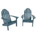 Freeport Park® Hintz Plastic Adirondack Chair in Blue | 38.1 H x 28.9 W x 33.4 D in | Wayfair 70F2BAA3809A439387C4A774400720CC