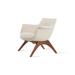 Lounge Chair - sohoConcept Bottega X Wood Lounge Chair Wood/Polyester/Wool in White | 28 H x 30 W x 26 D in | Wayfair BOT-XL-WAL-007
