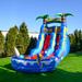 HeroKiddo JumpOrange 15 FT Ocean Shark Commercial Grade Water Slide (with Pool & Blower) in Blue/Red | 180 H x 108 W x 276 D in | Wayfair