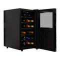 Koolatron 18 Bottle Dual Zone Wine Cooler Freestanding Wine Fridge, Glass in Black | 25 H x 14 W x 19.75 D in | Wayfair WC18DZ
