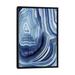 Wrought Studio™ Agate Indigo I by Danielle Carson - Gallery-Wrapped Canvas Giclée Print, Ceramic in Blue/White | 26 H x 18 W in | Wayfair