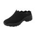 CAICJ98 Sneakers for Women Tennis Walking Shoes Women Breathable Memory Foam Comfortable Slip on Sneakers Black