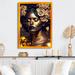 Willa Arlo™ Interiors Gold & Black Floral Woman IV - Graphic Art on Canvas Canvas, Cotton in Black/Brown | 20 H x 12 W x 1 D in | Wayfair