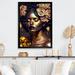 Willa Arlo™ Interiors Gold & Black Floral Woman IV - Graphic Art on Canvas Metal in Black/Brown | 32 H x 24 W x 1 D in | Wayfair