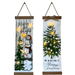 Christmas Banners Set Porch Wall Door Decorations Lighted Indoor Outdoor Prelit Lean Sign Snowman Family & Christmas Tree 30 x 8