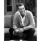 Dick Van Dyke laughing as Rob petie seated on sofa Dick Van Dyke Show 16x20 poster