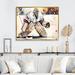 Red Barrel Studio® Hockey Goalie on Ice During Game III - Graphic Art on Canvas Metal in Red/White/Yellow | 30 H x 40 W x 1.5 D in | Wayfair