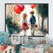 Red Barrel Studio® Young Love - Traditional Canvas Wall Art Canvas in Blue/Green/Red | 12 H x 20 W x 1 D in | Wayfair
