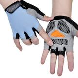 Bike Gloves Half Finger Bicycle Gloves For Men Women XL Light Blue Upgrade