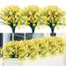 Artificial Daisies Flowers 8 Bundles Fake Mums Outdoor Flowers Plants with Stem UV Resistant No Fade Plastic Faux Daisy Flower Farmhouse Plants Shrubs for Garden Window Home Decorationï¼ˆYellowï¼‰