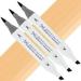 Artfinity Sketch Marker Sets - Vibrant Professional Dye-Based Alcohol Markers for Artists Drawing Students Travel & More! - [Light Camel E4-4 - Set of 3]
