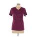 Asics Active T-Shirt: Burgundy Activewear - Women's Size Large