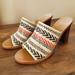 J. Crew Shoes | J Crew Marlow Stacked Mule Woven Black, Coral, Tan Size 9.5 | Color: Cream/Tan | Size: 9.5