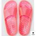 American Eagle Outfitters Shoes | Aeo Pink Sparkle Jelly Pool Slide Sandals | Color: Pink | Size: 6