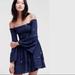 Free People Dresses | Free People Smocked Embroidered Dress | Color: Blue | Size: Xs