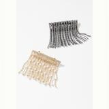 Anthropologie Accessories | Anthropologie Set Of Two Crystal Fringe Hair Clips | Color: Gold/Gray | Size: Os