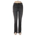 CALVIN KLEIN JEANS Jeans - Mid/Reg Rise Skinny Leg Denim: Gray Bottoms - Women's Size 28 - Dark Wash