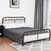 Costway Queen size Metal Bed Frame Platform Bed Upholstered Panel