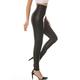 Everbellus Damen Kunstleder, hohe Taille, Bauchstrumpfhose, Lederhose, Schwarz Leggings, S