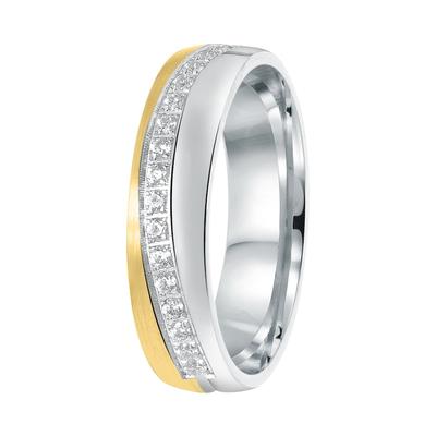 Lucardi Ringe 'Cordoba' 925 Silber - silbern-goldfarbig 58mm Damen Image