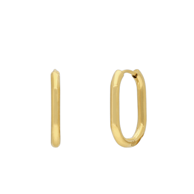 Lucardi Ohrringe Stahl Gold Damen Image