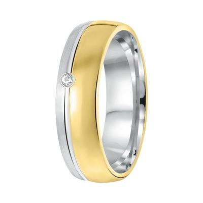 Lucardi Ringe 'Mallorca' 925 Silber - silbern-goldfarbig 55mm Herren Image