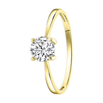 Lucardi Ringe 925 Silber Gold - 55mm Damen Image