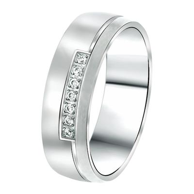 Lucardi Ringe 'Maldives' Stahl - silbern 53mm Herren Image