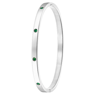 Lucardi Armband Stahl 58 mm - Juli Silber Mai Damen Image