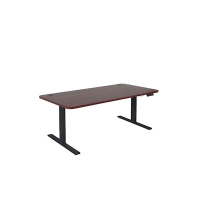 Mendler Schreibtisch HWC-D40, Computertisch, elektrisch höhenverstellbar 160x80cm 53kg ~ Kirsch-Dekor, schwarz Image