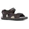 Sandale GEOX "UOMO SANDAL STRADA", Herren, Gr. 40, braun (braun, sand), Lederimitat, sportlich, Schuhe, Sommerschuh, Klettschuh, Outdoorsandale, im Trekking-Look