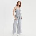 American Eagle Outfitters Pants & Jumpsuits | American Eagle Women's Blue/Gray Tie Waist Striped Jumpsuit Size 2 | Color: Blue/Gray/White | Size: 2