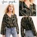 Free People Tops | Free People Cropped Black Yellow Plaid Longsleeve Shirt Top | Color: Black/Yellow | Size: M