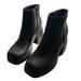 Urban Outfitters Shoes | Black Leather Ankle Boot With Heel | Color: Black | Size: 8