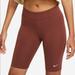 Nike Shorts | Nike Essential Bike Shorts Cz8526-231 Dark Pony Brown / White Womens Size Medium | Color: Brown | Size: Various