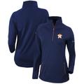 Women's Columbia Navy Houston Astros Omni-Wick Outward Nine Quarter-Zip Pullover Top