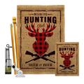 Angeleno Heritage Deer & Beer Sports Hunting 28 x 40 in. Double-Sided Decorative Vertical House Flags Kit for Decoration Banner Garden Yard Gift