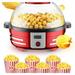 Electric Hot-oil Popcorn Popper Maker - Stir Crazy Popcorn Machine with Nonstick Plate & Stirring Rod Large Lid for Serving Bowl and Two Measuring Spoons 16-Cup for Home Christmas Party Kid