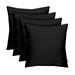 RSH DÃ©cor Indoor Outdoor Set of 4 Pillows Made with Sunbrella Fabric 17 x 17 Canvas Black