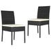 Walmeck Patio Dining Chairs 2 pcs Poly Rattan Black