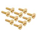 Uxcell M4x12.5mm Knurled Thumb Screws Flat Brass Bolts Grip Knobs Fasteners for Retro Lamps Lights 10 Pack