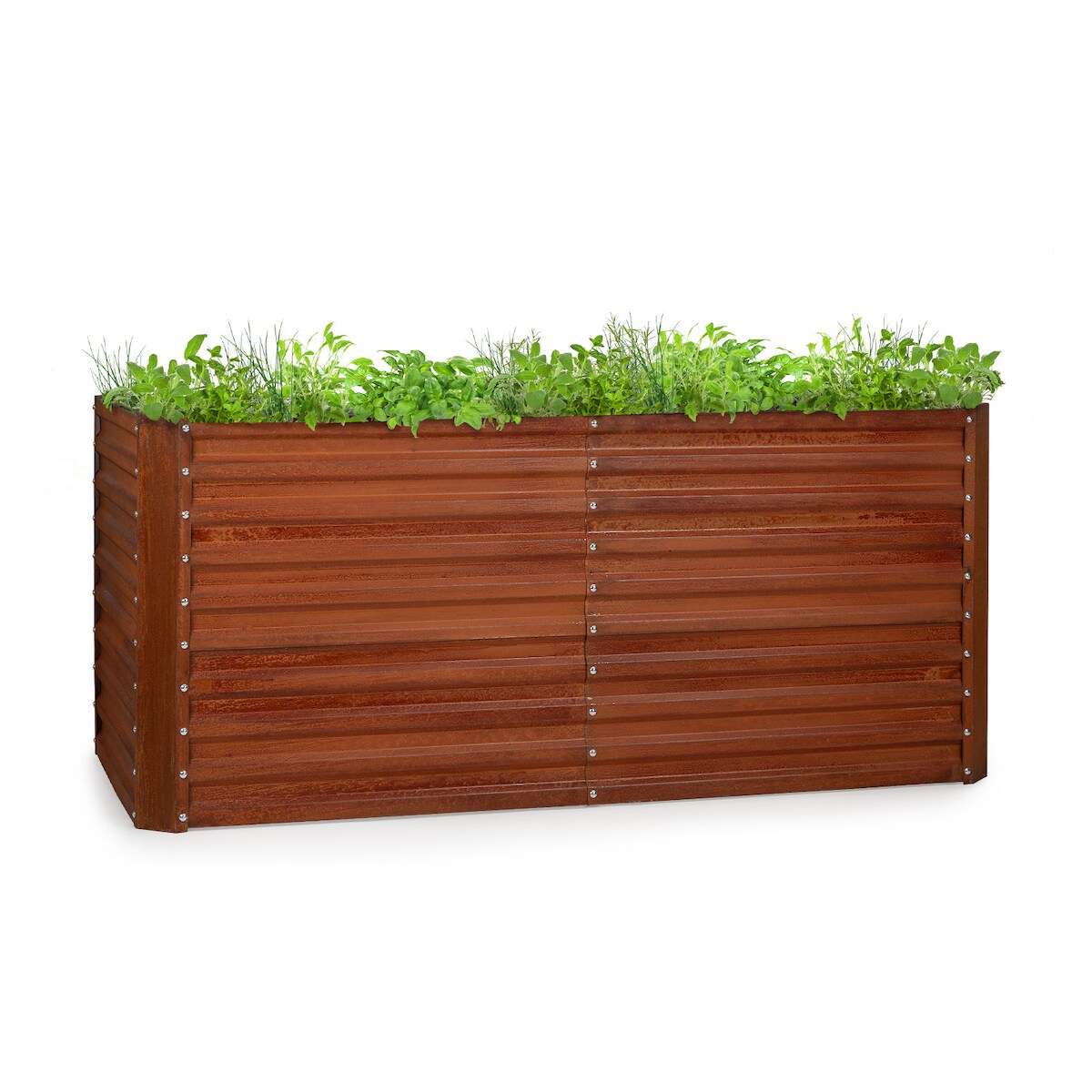 Blumfeldt Rust Grow Hochbeet Gartenbeet verzinktes Stahlblech Rost-Finish Rost Image
