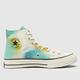 Converse chuck 70 spray paint trainers in white & blue