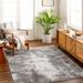 Duval 5'3" x 7' Modern Light Gray/Taupe/Dark Gray/Multi Brown/Walnut Area Rug - Hauteloom